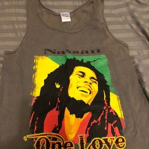 size small one love bob marley tank